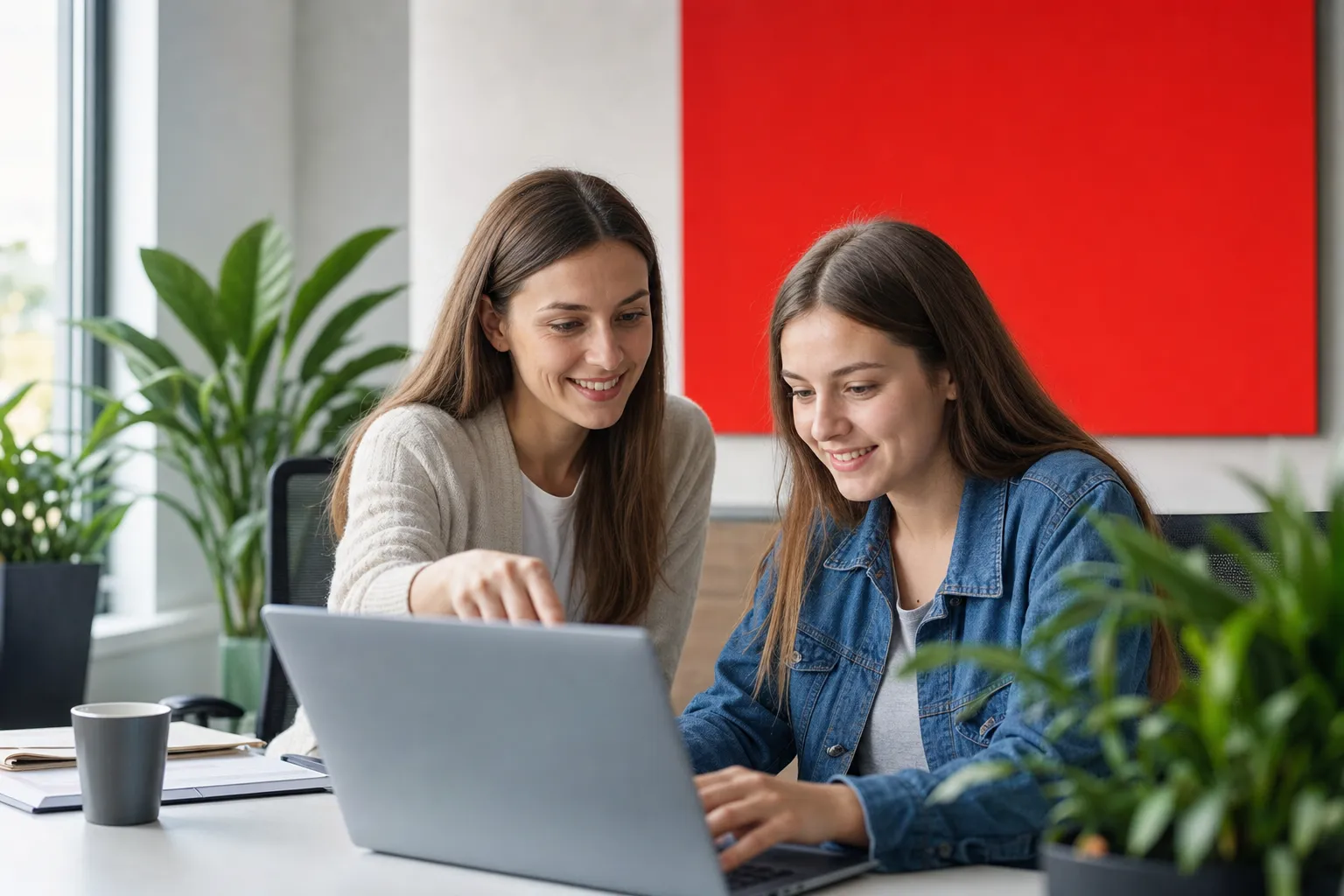 Mentor Procforce pomaga uczestnikowi Akademii przy projekcie